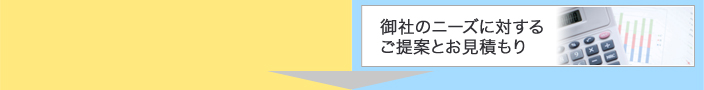 御社のニーズに対するご提案とお見積もり